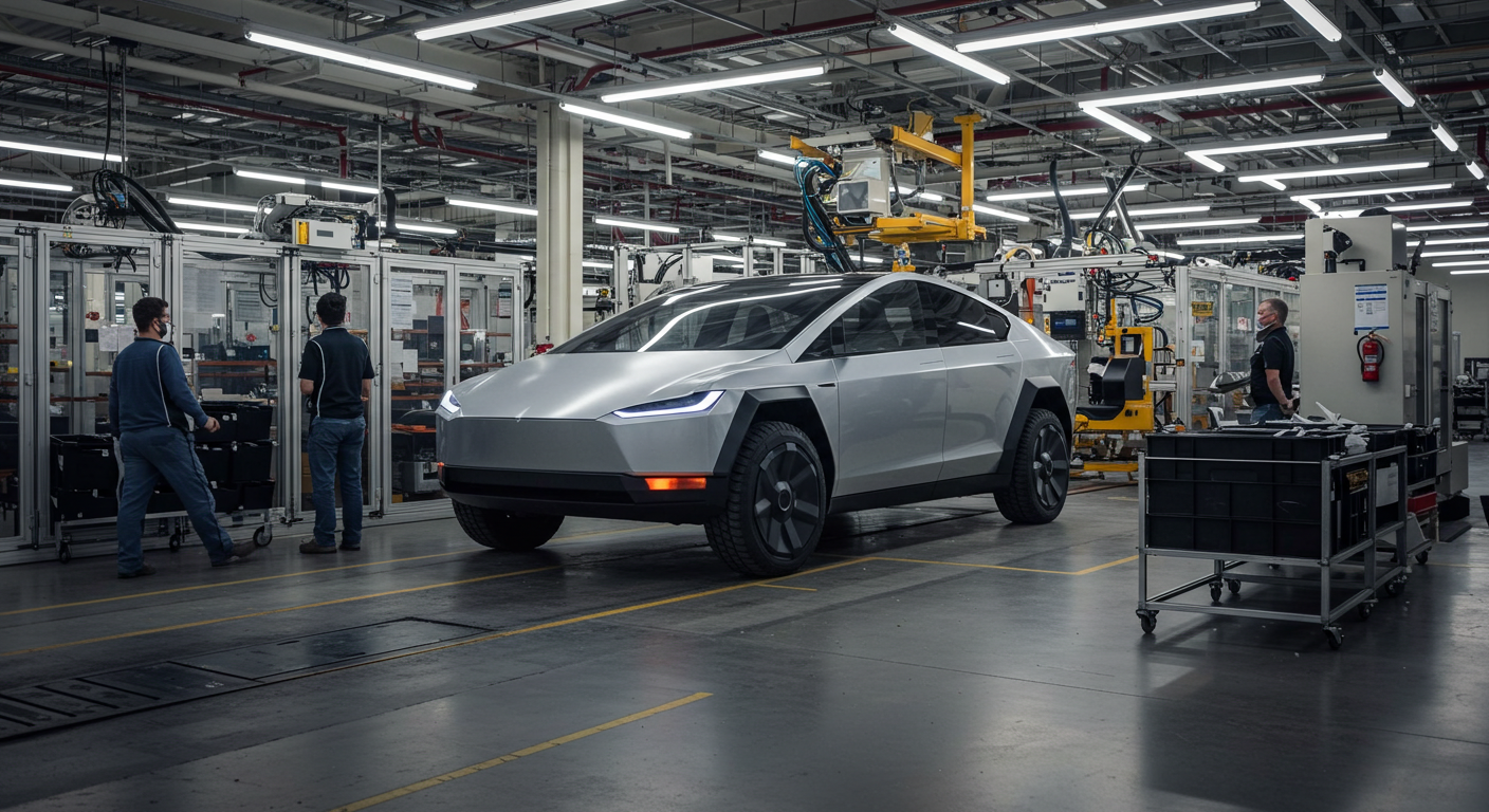 Tesla’s First Cybercab Reportedly Emerges at Gigafactory Texas as EPA Records Hint at Production Specs