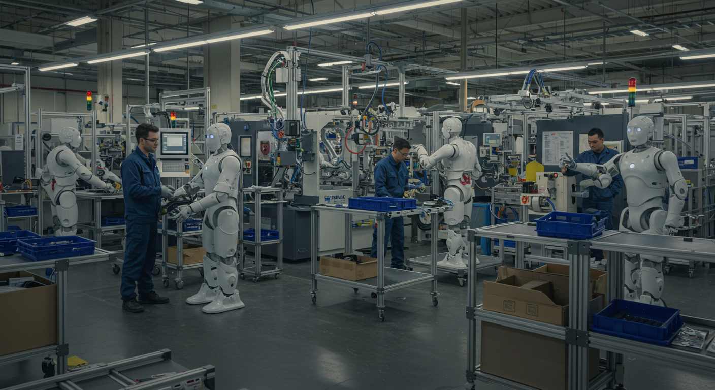 Tesla, Figure, and Apptronik Push Humanoid Robots Closer to Real Factory Work in 2026