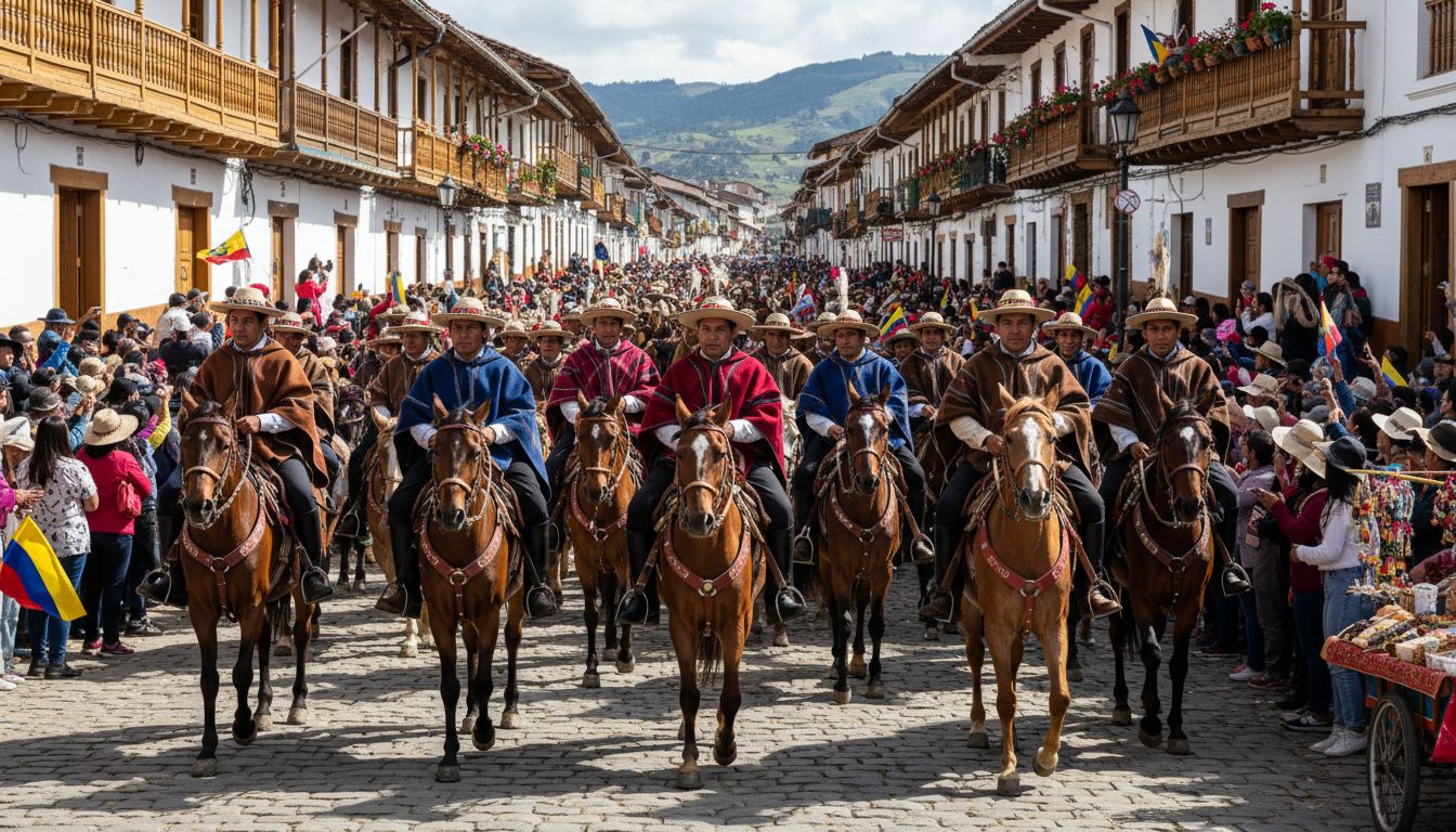 Two Thousand Chagras Ride Into Sangolquí as Ecuador's Corn Festival Draws Half a Million