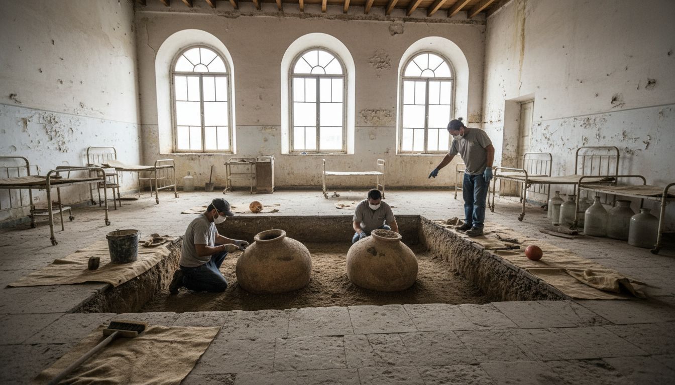Restoration Workers at Quito's Historic Hospital San Lázaro Reportedly Uncover Two Giant Colonial-Era Jars