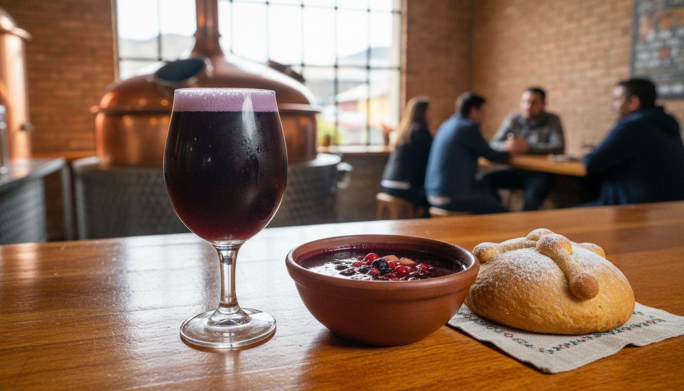 Cuenca Brewery Asiringui Pours a $4 Colada Morada-Inspired Sour for Difuntos