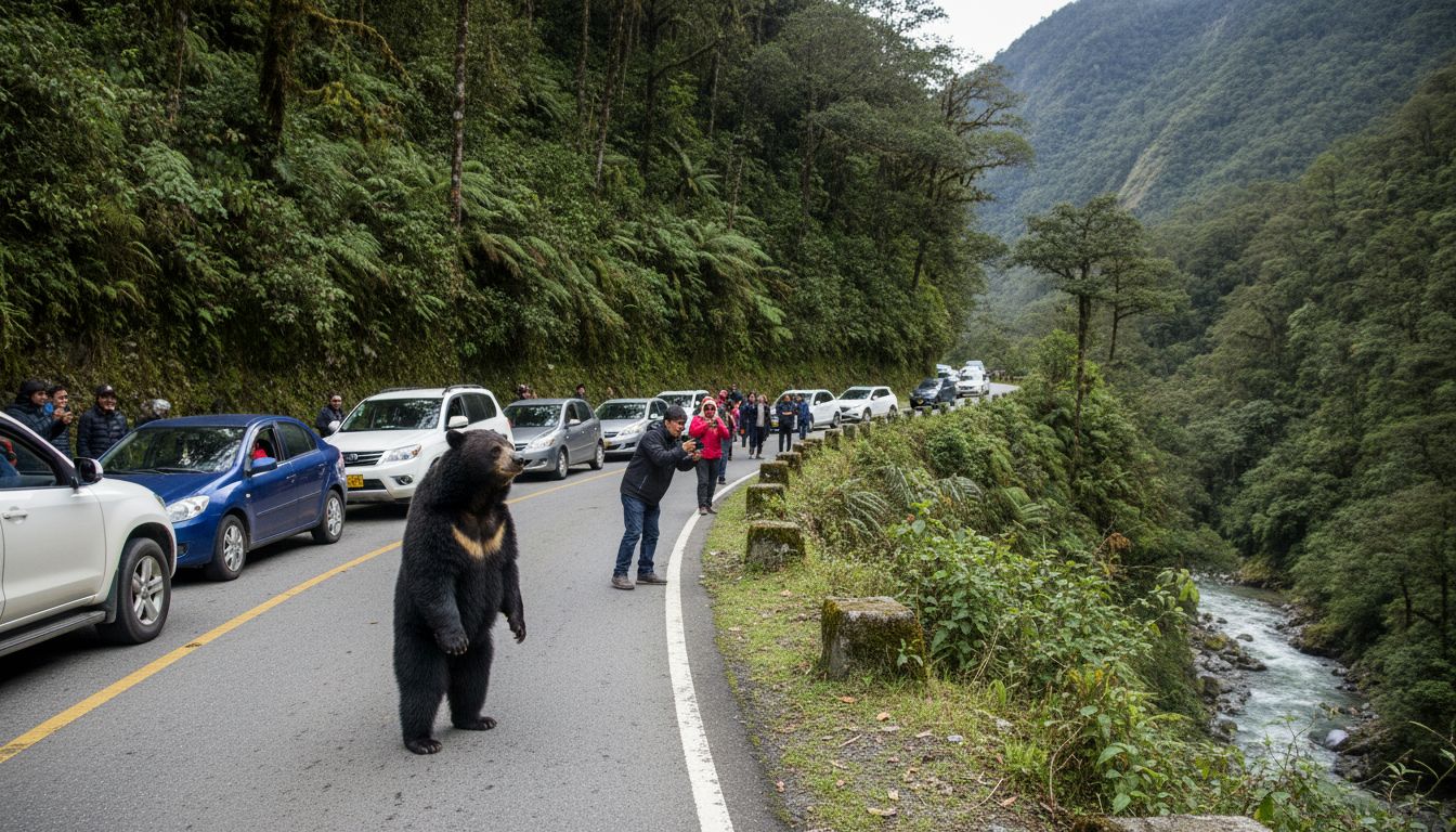 Why Drivers Are Talking About Spectacled Bear Sightings on the Road East of Cuenca
